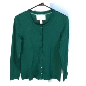 Emerald merino wool cardigan